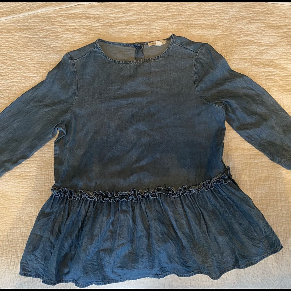 Beach lunch lounge: denim shirt